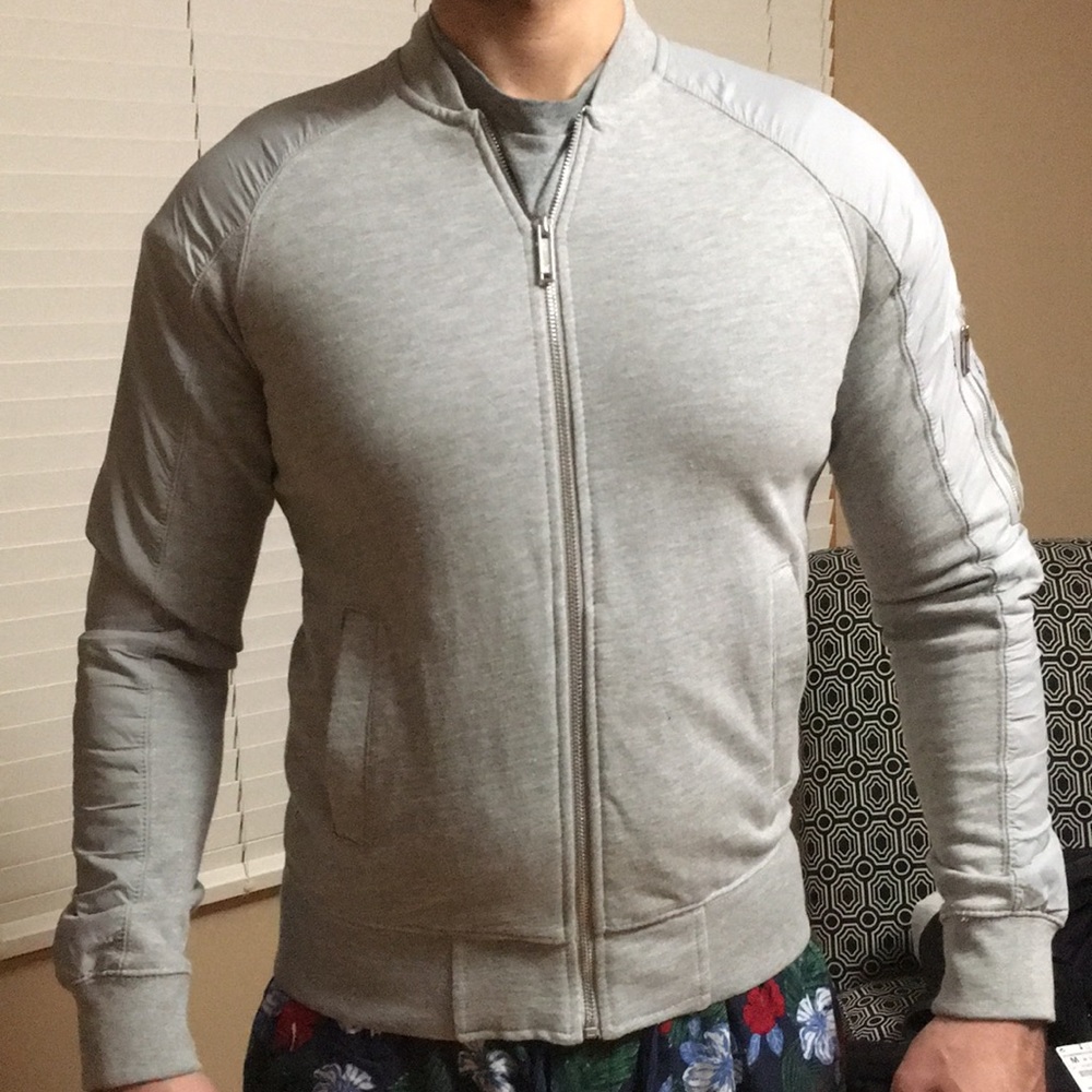 MENS ZARA Gray Bomber